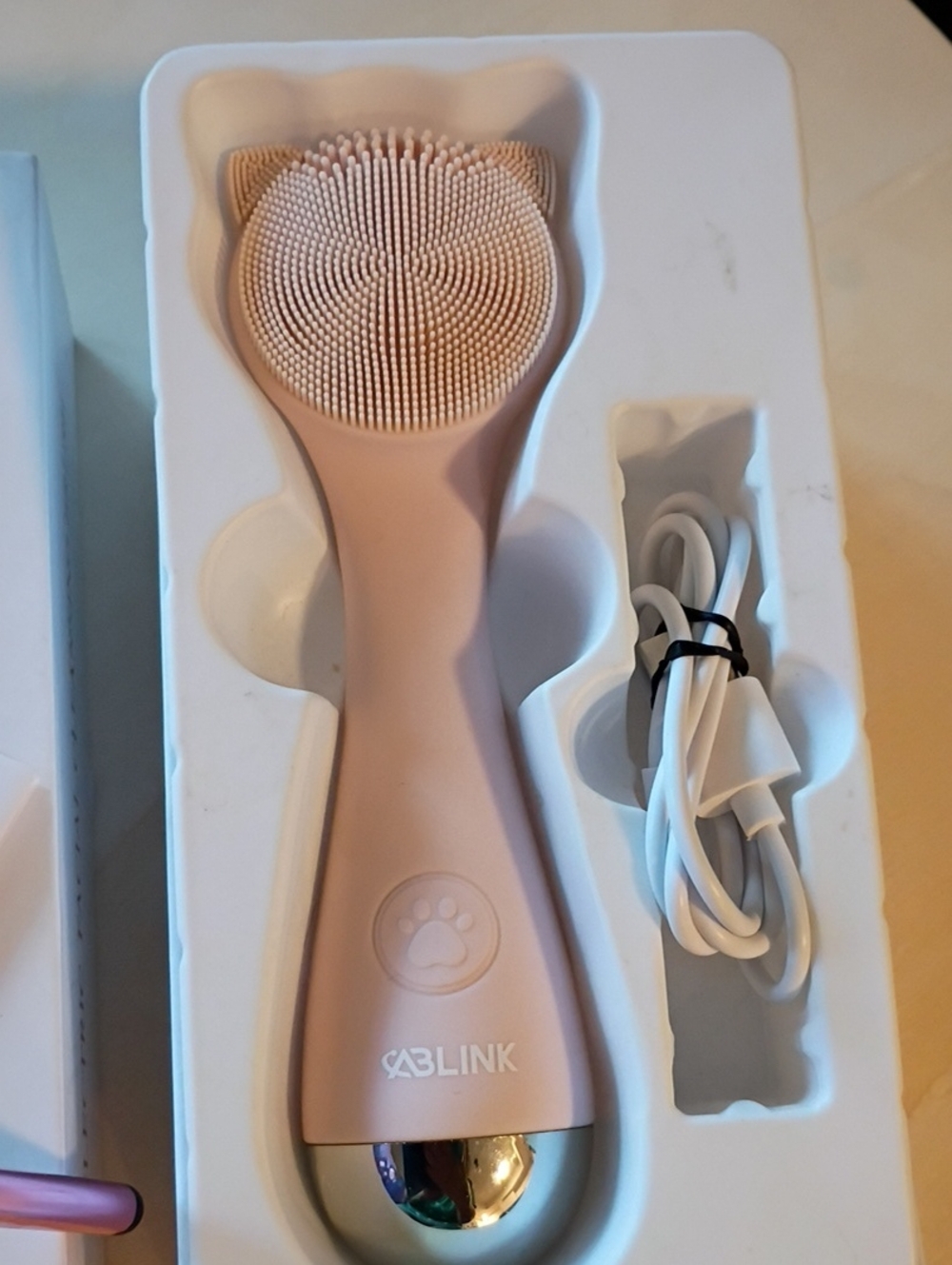 Pink Sonic Facial Cleansing Brush for Cats